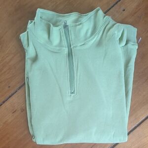 Light Green Quarter-Zip Pullover